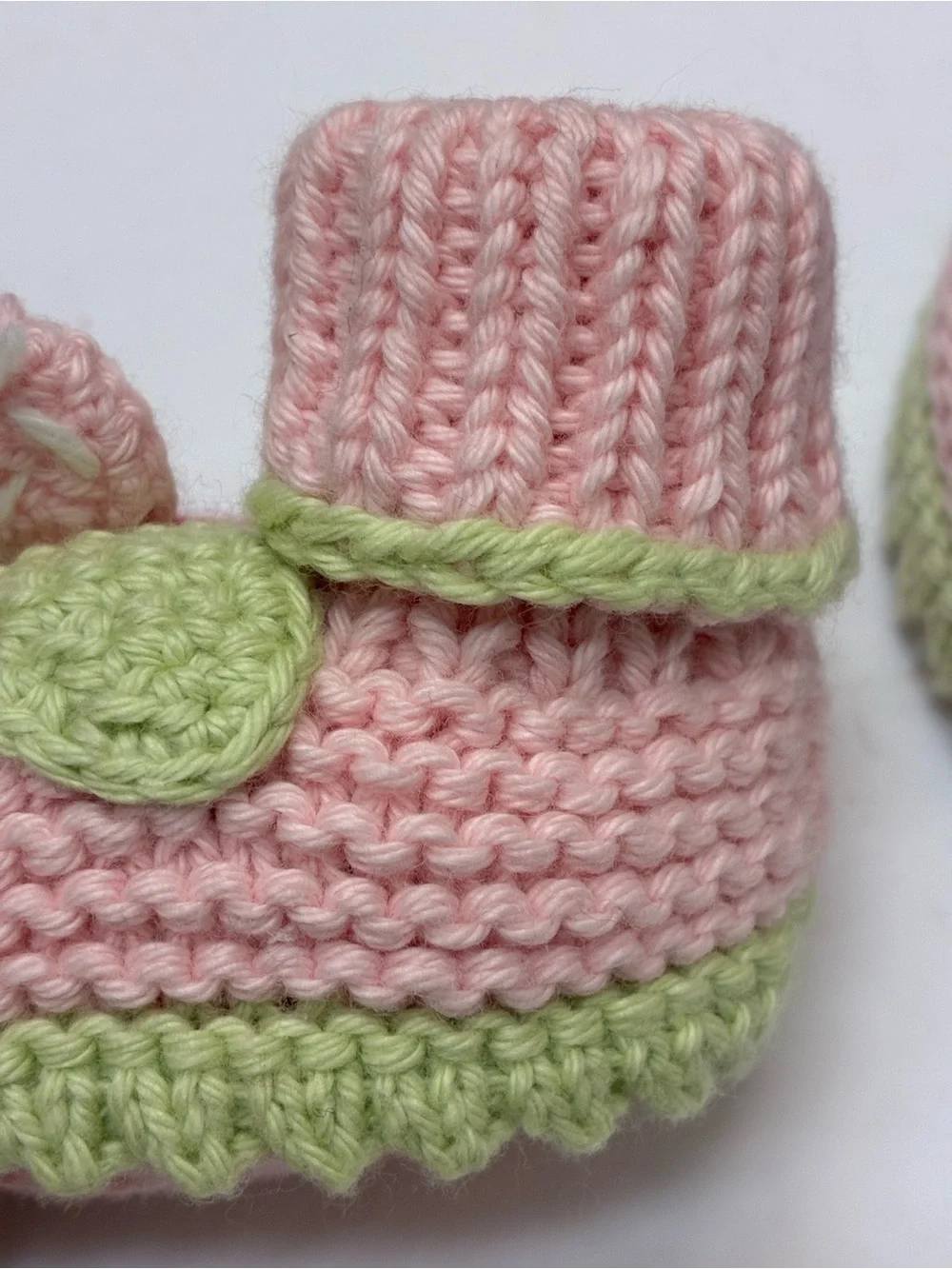 Art Walk Baby Knit Butterfly Booties - Pink Purple